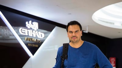 Etihad Airways exectuive Andrew Fisher hopes to break the round the world flying record.