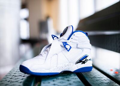 Jordan 8 x Ovo x Drake friends & family. Reem Mohammed / The National