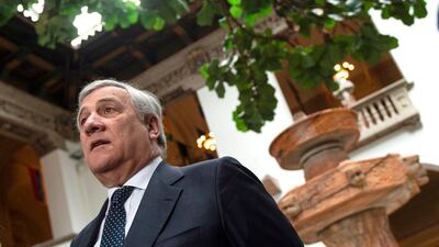 Mr Tajani made the comments in an interview with a group of German newspapers. AFP