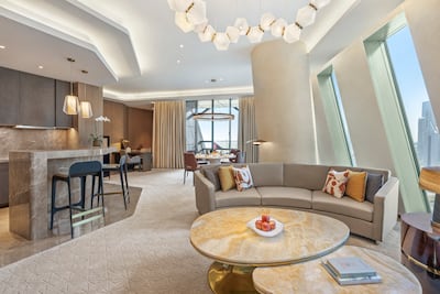 A suite at Mandarin Oriental Downtown, Dubai. Photo: Mandarin Oriental