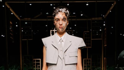 The suit is reimagined by Thom Browne. Photo: Thom Browne