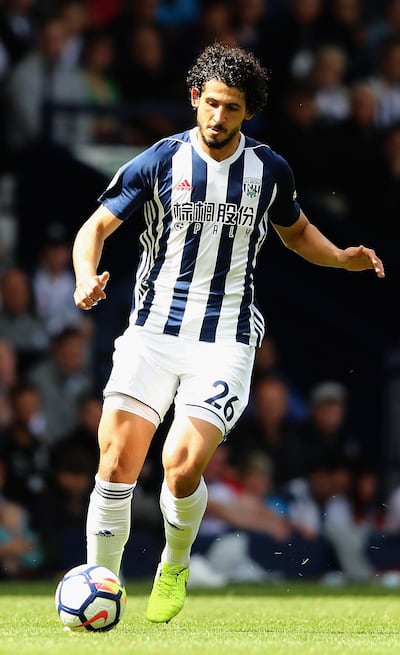 Ahmed Hegazi of West Bromwich Albion runs with the ball during their match against Bournemouth. David Rogers / Getty Images