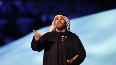 World-renowned Emirati singer Hussain Al Jassmi performs in his country's Expo opening ceremony. Photo: Expo 2020 Dubai