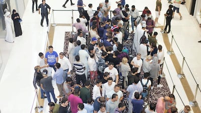 The launch of the iPhone X at Dubai Mall. Anna Nielsen for The National