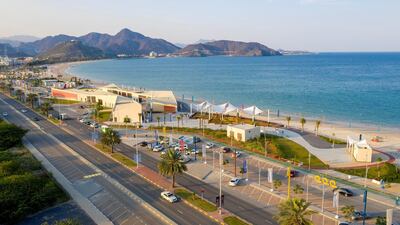 Khor Fakkan beach will be home to the region's first water park. Courtesy Shurooq