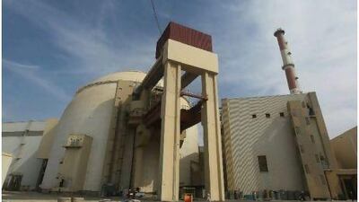 The reactor building at the Russian-built Bushehr nuclear power plant in southern Iran, which is close to generating electricity after decades of delay.
