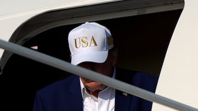 U. S. President Donald Trump disembarks Air Force One at Joint Base Andrews, Maryland, U. S. , August 9, 2026. REUTERS / Elizabeth Frantz