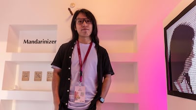 Artist and educator Jack B. Du created a tech-driven work 'Mandarinizer'.