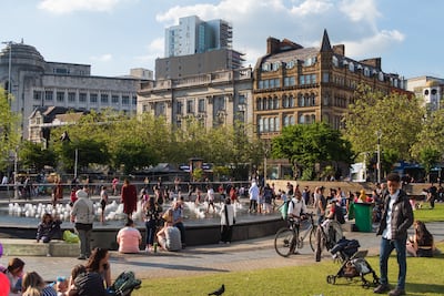 The popular Piccadilly Gardens in the city centre of Manchester. Getty Images