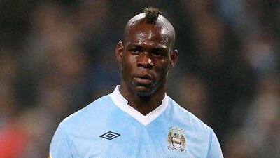 Mario Balotelli was a surprise visitor at an Inter Milan press conference.