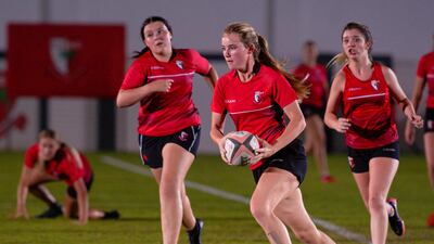 Dubai English Speaking College players train for their Dubai Sevens title defence. All images Victor Besa / The National