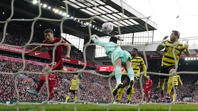 LAST ROUND OF PREMIER LEAGUE MATCHES: Saturday, April 2: Liverpool 2 (Jota 22', Firmino pen 89') Watford 0: Liverpool briefly took over at the top of the table thanks to Diogo Jota's 20th goal of the season and a late penalty from Fabinho. Struggling Watford fell to their 20th defeat in 30 league games. EPA