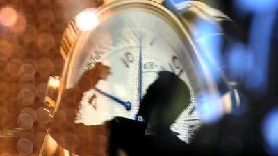 BaselWorld is the place to be seen if you are a complicated tourbillon. Fabrice Coffrini / AFP