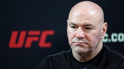 UFC President and CEO Dana White speaks about UFC 333. Etihad Arena, Abu Dhabi. Chris Whiteoak / The National
