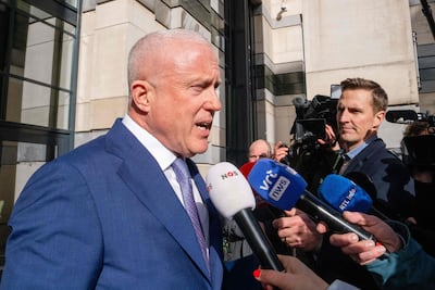 US Ambassador to Belgium Bill White talks to the press after he was summoned for criticising the Belgian government. Belga / AFP)