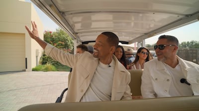 Actor Will Smith spent time at Sanad Village during a visit to The Sustainable City. Supplied.