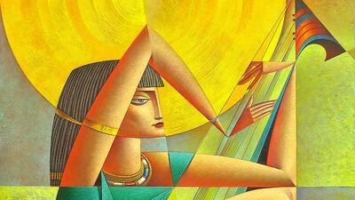 An artwork by artist Georgy Kurasov that was allegedly plagiarised by Egyptian artist Ghada Wali for a mural at a metro station in Cairo. Photo courtesy of Georgy Kurasov