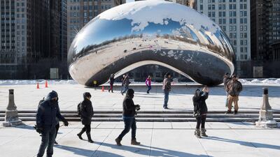 The Cloud Gate at Millenium Park in Chicago, Illnois