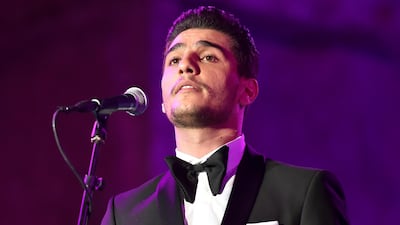 Palestinian singer Mohammed Assaf performs on stage during the annual Baalbeck International Festival (BIF) in Baalbeck, Beqaa Valley, Lebanon, 20 July 2019. The festival runs from 05 July to 03 August 2019. Photo: EPA