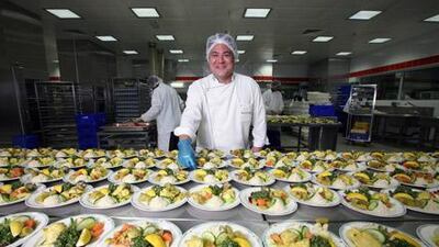 James Griffith runs the Emirates Airline kitchen, which might make him the world's busiest chef.