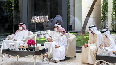 The meeting was also attended by Sheikh Ammar bin Humaid Al Nuaimi, Crown Prince of Ajman, Sheikh Hamdan bin Zayed Al Nahyan, Ruler's Representative in Al Dhafra Region, and senior government officials.