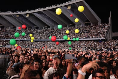 The sprawling Zayed Sports Stadium is large, so fans should wear comfortable shoes. Pawan Singh / The National