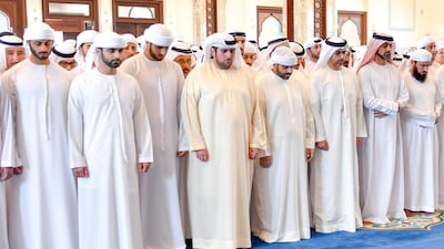 Supreme Council Member and Ruler of Umm Al Qaiwain, Sheikh Saud bin Rashid Al Mu'alla, along with Crown Prince of Dubai Sheikh Hamdan bin Mohammed bin Rashid Al Maktoum performed funeral prayer (Janazat prayer) on the late Sheikh Mansour bin Ahmed bin Ali Al Thani, son of Sheikha Mariam bint Rashid bin Saeed Al Maktoum. Deputy Ruler of Dubai Sheikh Maktoum bin Mohammed bin Rashid Al Maktoum, Crown Prince of Ajman, Sheikh Ammar bin Humaid Al Nuaimi, Chief of the Abu Dhabi Crown Prince's Court, Sheikh Hamed bin Zayed Al Nahyan, Deputy Chairman of Dubai Police & Public Security Major General Sheikh Ahmed bin Rashid Al Maktoum, and President of Dubai Civil Aviation Authority and Chairman and Chief Executive of Emirates Airline and Group Sheikh Ahmed bin Saeed Al Maktoum, and Sheikh Mansour bin Mohammed bin Rashid Al Maktoum, also performed the funeral prayer. The funeral prayer was performed at Zabeel Mosque. Wam