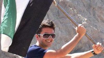 Blake Skjellerup, 24, trained for the Winter Olympics in the Hajjar mountains in Rasl al Khaimah.