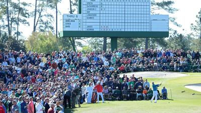 Zach Johnson of the United States plays his shot from the third tee during the first round of the 2016 Masters Tournament at Augusta National Golf Club on April 7, 2016 in Augusta, Georgia. Andrew Redington/Getty Images/AFP