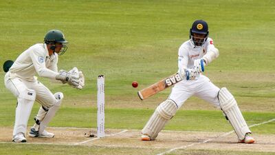 Oshada Fernando helped lead Sri Lanka to a 2-0 Test series win over South Africa in Port Elizabeth on Saturday. Michael Sheehan / AP Photo