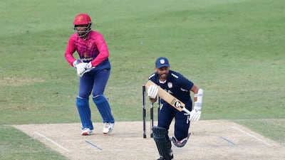 USA's Milind Kumar top-scored with 71 to secure victory over UAE in their Cricket World Cup League 2 match at the Dubai International Stadium. All photos Chris Whiteoak / The National