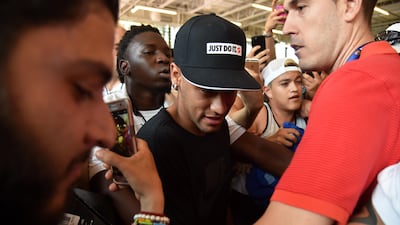 Neymar's future at Barcelona is yet uncertain, but his teammates want him to stay. Hector Retamal / AFP