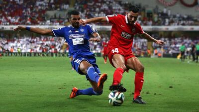 Oussama Assaidi, right, entered the second leg of the AFC Champions League semi-final with Al Hilal as a second half substitute. Warren Little / Getty Images