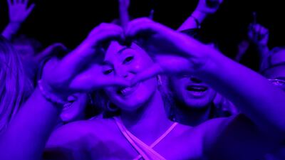 Festival goers had to take a Covid-19 test before entering the festival. Reuters