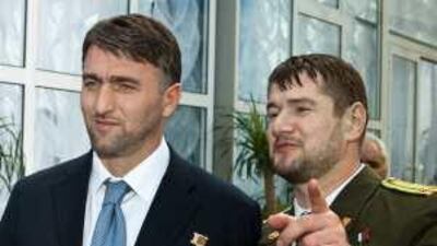Sulim Yamadayev, right, who was murdered in Dubai, and Adam Delimkhanov, who police believe masterminded the killing.