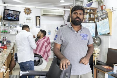 Seril Shihab comments about the social media posts showing a model posing in his father’s barbershop in Satwa. Antonie Robertson / The Nationa