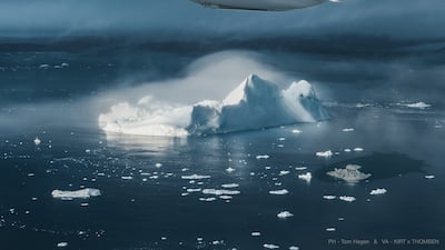 A rendering of an OceanSky airship at the North Pole. All photos: Hybrid Air Vehicles and Design Q