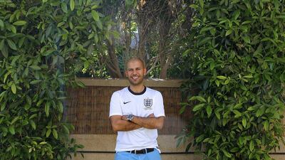 Ahmed Al Jabouri, an England football fan, says he enjoys the friendly, multinational atmosphere in the UAE during the World Cup. Jeffrey E Biteng / The National