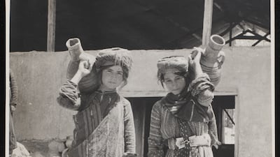 Chaldean girls in the village of Tel Kayf, north of Mosul, Iraq, 1944