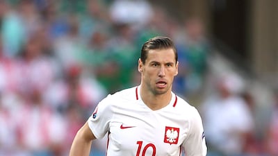 Poland's preparations for their World Cup qualifier against England suffered a further blow after they reported two positive cases of coronavirus - Grzegorz Krychowiak, above, and Kamil Piatkowski. PA