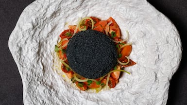 The truffle burrata. Photo: Zea