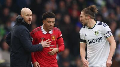 Jadon Sancho, 6 - Started for the first time since October and, like Wednesday when he came on, heavily tackled from the start – Firpro was yellow carded for one on 16. Set up Fernandes soon after. Action Images
