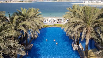 The Palm Jumeirah's RIVA Beach Club in Dubai has reopened for business. Picture: Seven Media