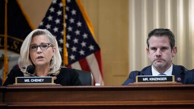 Republicans Liz Cheney and Adam Kinzinger were censured by their party for involvement in the committee probe. AFP