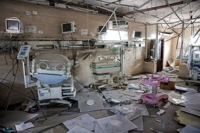 The neonatal intensive care unit at Kamal Adwan Hospital in Beit Lahia that was attacked by Israeli forces. AFP