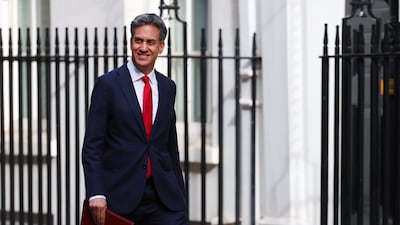 Foreign Secretary Ed Miliband told MPs: 'This government will not acquiesce in the destruction of the two-state solution.' EPA