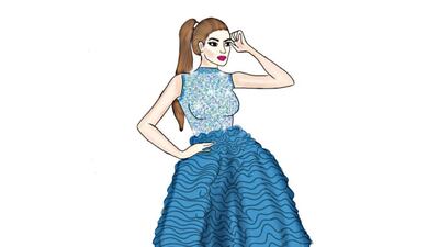 A sketch by designer Mousa Al Awfi for Atelier Zuhra