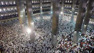 Thousands of Indonesian Muslims stage mass prayers as part of a protest against Jakarta Governor Basuki 'Ahok' Tjahaja Purnama. EPA/BAGUS INDAHONO