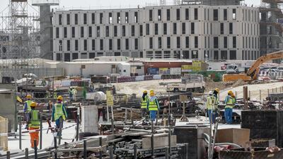 Al Wasl Plaza area under construction.