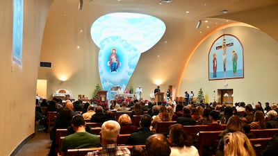 Washington's Maronite community attends Mass at Our Lady of Lebanon church before Christmas. Photo credit: Nilanjana Gupta